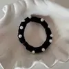 Elástico de Cabelo de Cetim Pérola para Mulheres, Elástico Básico de Alta Qualidade, Elástico de Borracha de Alta Elasticidade, Acessórios de Cabelo Duráveis