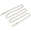 Corrente de óculos de cristal colorido da moda, anti-perda, máscara de óculos de sol, corda de pescoço, cores misturadas, 3 cores de cristal
