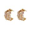 Moda Francesa Estilo Chanel Aretes Distintivos Plateados Multicapa Lujo Ligero Combinable Multicapa con Cuentas Aretes con Pasador de Plata 925