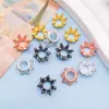 1 Peça de Acessório Colorido em Strass em Formato de Coroa 6X12Mm para Joias Colar Pingente Pulseira Acessórios de Contas