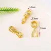 Colgante con Cierre de Girasol Chapado en Cobre de Alta Retención de Color con Oro de 18K Gancho para Colgante Cierre de Pinza de Jade Accesorios para Joyería DIY Cierre de Pinza de Jade