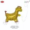 Novo Balão de Animal Cartoon Caminhando com Roda Tridimensional Folha de Alumínio Genuína Brinquedo Infantil Decoração de Festa Balão