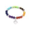 Jóias transfronteiriças europeias e americanas por atacado pulseira de yoga de Energia de Pedra Natural com miçangas feitas à mão Pedra Olho de Tigre Pinho Azul pulseira colorida