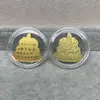 Shenzhen Shuibei Mismo Estilo Oro Puro 999 Tesoro de la Fortuna Aleación Gato de la Suerte Adhesivo Dorado para Teléfono Móvil para Atraer Riqueza Tienda de Oro