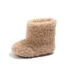 Outono/Inverno 2026 Novas Botas de Neve Versáteis Infantis Sapatos Peludos Meninas Sapatos de Solado Macio Sapatos de Princesa com Pelúcia Botas Curtas