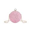 Bolso de cena Nuevo 2024 moda Diamante retro bolso de hombro mujer cadena cruzada bola lentejuelas bolso redondo pequeño