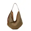 Bolso de mano tejido de moda de verano 2026 para mujer, gran capacidad, diseño simple hueco, bolso cruzado casual para el hombro, moderno