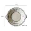 Cerámica de Jingdezhen Vajilla Juego de Vajilla Estilo Japonés Bol de Arroz para el Hogar Bol para Fideos Bol de Sopa Cerámico Retro con Dos Asas Bol para Ensalada