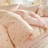 Juego de Ropa de Cama de Algodón Puro de Cuatro Piezas 2026 Nuevo Dibujos Animados Sábana de Cama de Algodón Puro Funda de Edredón Individual Juego de Tres Piezas para Dormitorio Ropa de Cama