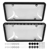 Conjunto de 2 Peças Amazon Cross-Border Modificado Padrão Americano Curvo Transparente Fumê Cobertura Protetora de Placa de Licença Estrutura de Placa de Licença Americana