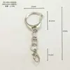 Llavero de Metal Aleación de Zinc Hebilla Pequeña Tipo C Hebilla de Ocho Hebilla Giratoria Juguete DIY Accesorios de Ferretería para Llaveros de Muñecas