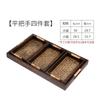 Bandeja de té tailandesa, bandeja rectangular de ratán para salón de belleza tailandés, bandeja de té de bambú vintage de madera para el hogar.
