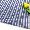 Tecido de algodão e linho com fios tingidos em peça, listrado, com nós, fio tingido em peça, listrado, vintage, tecido para camisa, vestido