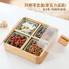 Prato de Frutas Estilo Japonês para Uso Doméstico, Bandeja de Lanches de Luxo Leve, Bandeja de Lanches para Mesa de Centro da Sala de Estar, Bandeja Dividida para Sementes e Frutas Secas