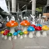 Arcos de cogumelo de fibra de vidro feitos sob medida para vitrines de shoppings, instalações em ruas comerciais ao ar livre e decorações de entrada de playgrounds infantis