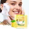 Comercio Exterior Transfronterizo Jabón Artesanal de Alta Venta Jabón Limpiador Jabón para Baño Aceite Esencial Jabón Pastel de Limón Cúrcuma Ácido Kojico Jabón Limpiador Venta al por Mayor