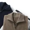 Cárdigan de cachemira para hombre con cuello alto, nuevo estilo otoño/invierno, suéter de manga larga, capa base versátil, prenda exterior de moda