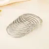 Comercio exterior Europa y Estados Unidos personalidad acero inoxidable 304 alambre redondo 3 mm anillo liso sin boca de soldadura pulsera laminada integrada