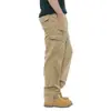 Pantalones de trabajo de comercio exterior 2026 para hombre, pantalones casuales con cintura elástica, talla grande, multibolsillos, corte holgado, pantalones largos para obras de construcción