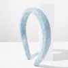 Faixa de Cabelo de Tecido Jeans Estilo Moda Coreana com Strass, Estilo Doce e Descolado, Acessório de Cabelo Versátil para o Dia a Dia