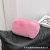 Bolsa de Lápices de Felpa de Color Sólido para Niña, Nueva, Bolso de Mano, Color Caramelo, Portátil, Dulce, Suave, Cerosa, Bolsa de Cosméticos, Bolsa de Lápices