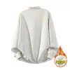 Moletom de Gola Redonda com Costura Pesada de Alta Qualidade High Street Tendência Americana Outono 2025 Camiseta de Manga Longa Masculina e Feminina