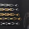 Pulseira de Corrente com Fivela Quadrada de Aço Titânio Corrente Imperial de Aço Inoxidável Europeia e Americana Pulseira Viking Europeia e Americana Pulseira Sem Cor para Homem Corrente Cubana