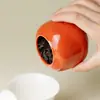 Pote Redondo de Porcelana Esmaltada Original das Dinastias Tang e Song, Acessório para Cerimônia do Chá, Pote Selado com Tampa de Bambu, Pote de Cerâmica para Pó de Panax Notoginseng