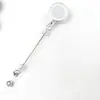 Porta-cartão retrátil transfronteiriço com fivela de puxar fácil, chaveiro de contas DIY, cordão retrátil para crachá de enfermeiro, disponível para atacado