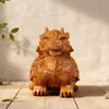 Adorno de Dragón Tortuga Tallado en Sándalo Verde para Atraer Riqueza, Decoración de Madera para el Hogar, Regalo de Inauguración, Accesorio de Escritorio de Sándalo, Bestia Mítica Protectora