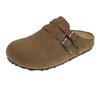 Chinelos Meia-Calça Fechados com Fivela para Mulheres 2025 Nova Primavera para Exterior Slip-On Casuais com Solado Grosso Estilo Birkenstock para Mulheres