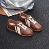 Zapatos de Entrenamiento Alemanes de Cuero Genuino Retro para Mujer 2026 Nuevo Estilo Primavera/Otoño Versátiles Casuales Zapatos de Tabla Suela Suave Ligeros Casuales Zapatos de Tabla para Mujer