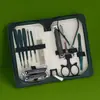 Nuevo Set de Cortauñas Verde Oscuro de 18 Piezas, Cortauñas de Pico de Águila, Tijeras para Uñas Domésticas, Especializado para Manicura y Cuidado de Uñas