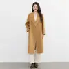 Nuevo Abrigo de Doble Cara 100% Lana Pura para Mujer Otoño e Invierno 2026, Chaqueta de Lana Moderna y Versátil, Estilo de Longitud Media con un Aspecto Elegante