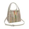 Set de Bolso Tejido a Mano a Rayas de Colores Nuevo Verano 2026 con Estilo Vintage, Bolso de Hombro y Bolso Cruzado Fresco y Sencillo