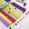 Estrella Plegable Micro-Luminosa Tubo de Plástico Estrella de Cinco Puntas Botella de los Deseos Rosa Trenzada DIY Estrella de la Suerte Apilada Papel de Paja