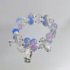 Explosões Super Fada Mori Cristal Lua Pulseira Feminina Design de Nicho Estudante Joker Cor Doce Pulseira de Namorada