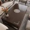 Nuevo mantel lavable impermeable, a prueba de aceite y resistente al calor estilo chino, protector de mesa de vidrio suave de PVC transparente para mesa de comedor y mesa de café