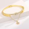 Pulsera Transfronteriza Pulsera de Perlas Lujo Ligero Alto Nivel Traje de Joyería Transfronteriza Amazon Acero Inoxidable Pulsera Abierta