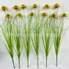 Caña de Simulación Girasol Individual Interior Viento Decoración Paisaje Flores Falsas Arreglo Nórdico para Ventana Plantas Decorativas