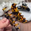 Pinza de acetato estilo francés, pinza de tiburón con lazo de carey de alta calidad, accesorio para el cabello para recogidos en la nuca, en stock para venta al por mayor