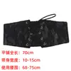 Cinto Popular Transfronteiriço Estilo Palácio para Mulheres com Decoração de Renda, Vestido Emagrecedor e Versátil, Cinto Largo Elástico para Mulheres