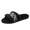 Nuevos Zapatos Planos de Invierno 2025 Estilo Boca de Pez de Una Línea Casual Versátiles Ligeros Cómodos Pantuflas de Algodón Gruesas Forradas de Felpa Cálidas