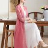 Vestido Verão 2022 Novas Roupas Femininas Moda Nacional Bordado Cardigan Jaqueta Fada Gaze Malha Fita Casaco Externo 6318