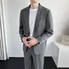 Chaqueta de traje informal para hombre, estilo coreano de alta gama, fresca, primavera y otoño, ligera, madura, pequeña, traje de tres piezas