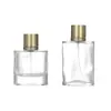 Botella de perfume de vidrio al por mayor de fábrica 60ml bayoneta 100ml botella rociadora hidratante cuadrada plana Botella para tónico