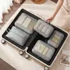 Bolsa de almacenamiento para viaje con superficie de malla, organizador de equipaje compresible, bolsa de almacenamiento portátil para ropa, ropa interior y zapatos