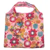 Bolsa de Compras Plegable Estilo Teléfono Móvil de Tela Floral de Gran Capacidad del Fabricante, Bolso de Hombro Único, Bolsa Impermeable de Gran Capacidad para Supermercado con Gancho