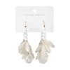 Pendientes de Borla de Flor de Perla Estilo Francés para Mujer, Pendientes Adelgazantes con Diseño Único y Temperamento Elegante, Pendientes Festivos