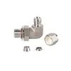 Marca Roke Acero Inoxidable Ss316 Tubería Métrica 2-50mm Conector de Ángulo Recto Ajustable de Doble Virola